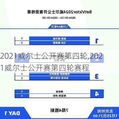 2021威尔士公开赛第四轮,2021威尔士公开赛第四轮赛程