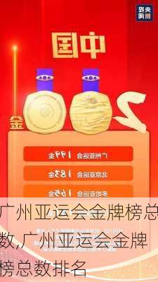 广州亚运会金牌榜总数,广州亚运会金牌榜总数排名