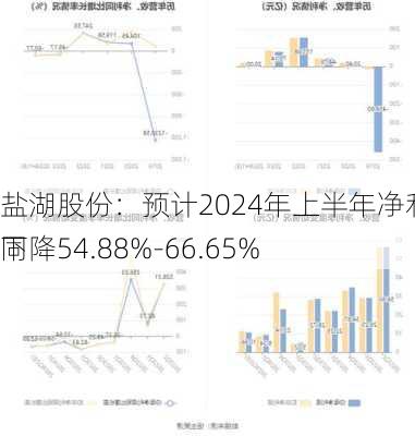 盐湖股份：预计2024年上半年净利17亿元-23亿元 同
下降54.88%-66.65%