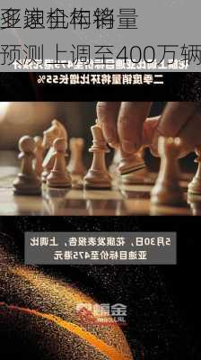 多家机构将
亚迪全年销量预测上调至400万辆