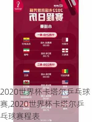 2020世界杯卡塔尔乒乓球赛,2020世界杯卡塔尔乒乓球赛程表