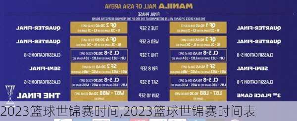 2023篮球世锦赛时间,2023篮球世锦赛时间表