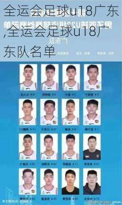 全运会足球u18广东,全运会足球u18广东队名单