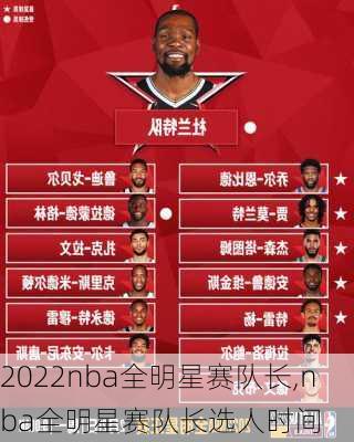 2022nba全明星赛队长,nba全明星赛队长选人时间