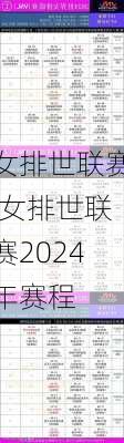 女排世联赛,女排世联赛2024年赛程