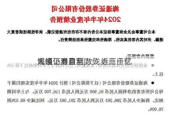 海通证券自营
大幅下滑直至为负 近三千亿
规模仍难盈利|数说券商自营