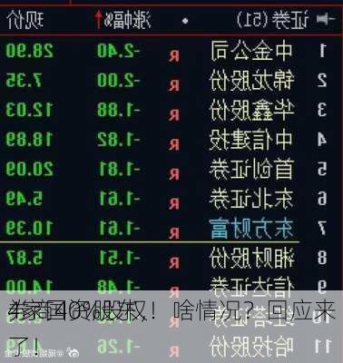 4家国资股东，
券商40%股权！啥情况？回应来了！