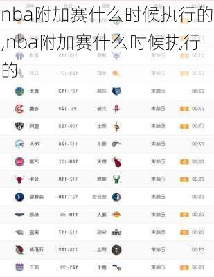 nba附加赛什么时候执行的,nba附加赛什么时候执行的