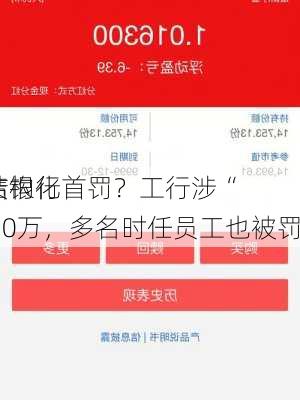 结构化发债银行首罚？工行涉“
资金投向结构化
业务”被重罚1050万，多名时任员工也被罚