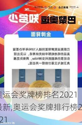 奥运会奖牌榜排名2021最新,奥运会奖牌排行榜2021