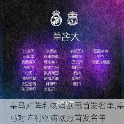 皇马对阵利物浦欧冠首发名单,皇马对阵利物浦欧冠首发名单