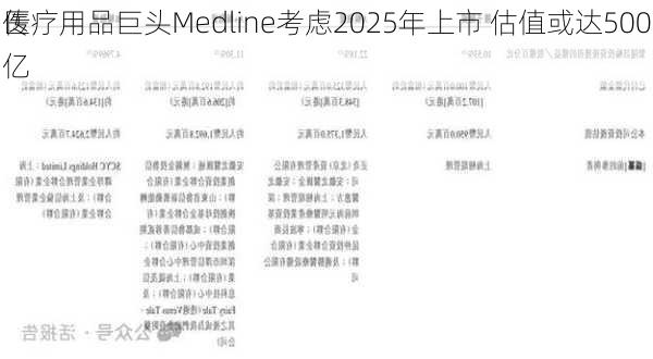 传
医疗用品巨头Medline考虑2025年上市 估值或达500亿
