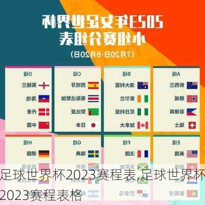 足球世界杯2023赛程表,足球世界杯2023赛程表格