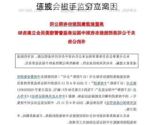 证监会出手，ST高鸿因
信披
违规，被证监会立案 ！