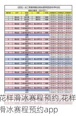 花样滑冰赛程预约,花样滑冰赛程预约app