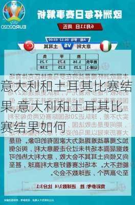 意大利和土耳其比赛结果,意大利和土耳其比赛结果如何