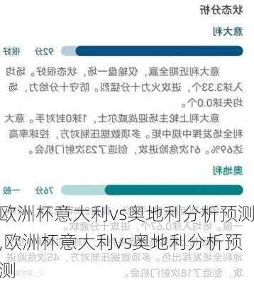 欧洲杯意大利vs奥地利分析预测,欧洲杯意大利vs奥地利分析预测