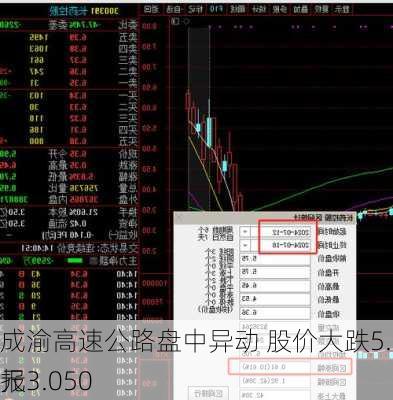 
成渝高速公路盘中异动 股价大跌5.01%报3.050
元