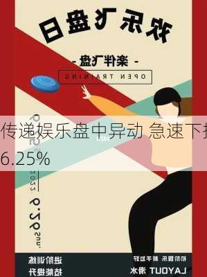 传递娱乐盘中异动 急速下挫6.25%