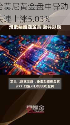 哈莫尼黄金盘中异动 快速上涨5.03%