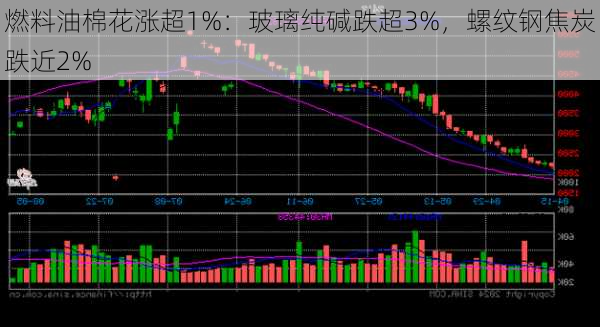 燃料油棉花涨超1%：玻璃纯碱跌超3%，螺纹钢焦炭跌近2%