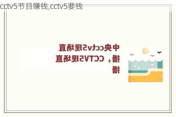 cctv5节目赚钱,cctv5要钱