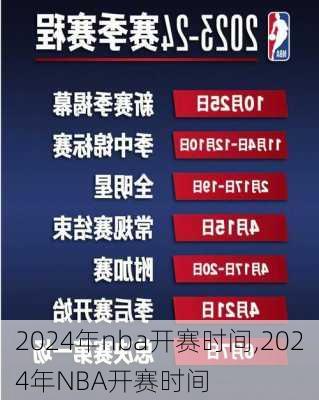 2024年nba开赛时间,2024年NBA开赛时间