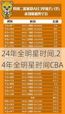 24年全明星时间,24年全明星时间CBA