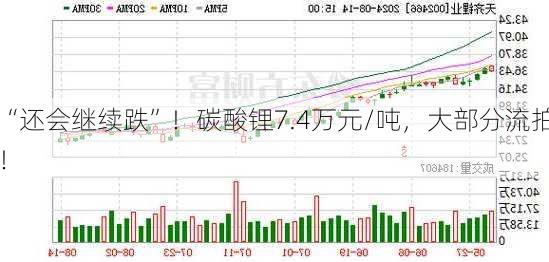 “还会继续跌”！碳酸锂7.4万元/吨，大部分流拍！