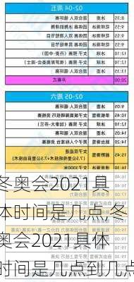 冬奥会2021具体时间是几点,冬奥会2021具体时间是几点到几点