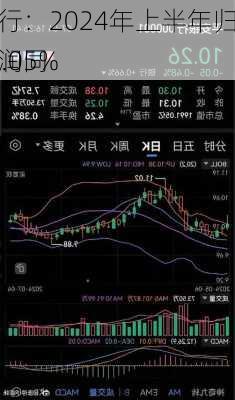 江苏银行：2024年上半年归属于母
股东的净利润同
增长10.05%