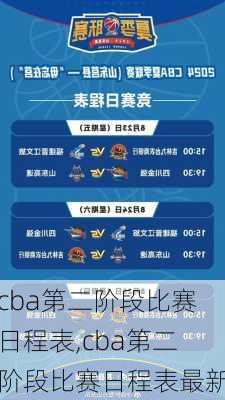 cba第二阶段比赛日程表,cba第二阶段比赛日程表最新