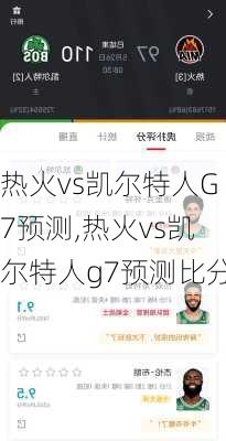 热火vs凯尔特人G7预测,热火vs凯尔特人g7预测比分