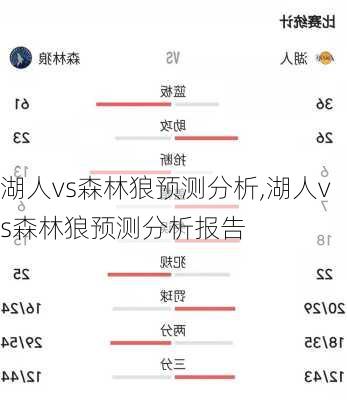 湖人vs森林狼预测分析,湖人vs森林狼预测分析报告