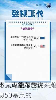 杰克森霍尔会议来袭，
不太可能释放降息50基点的
！