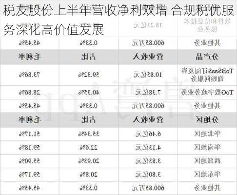 税友股份上半年营收净利双增 合规税优服务深化高价值发展