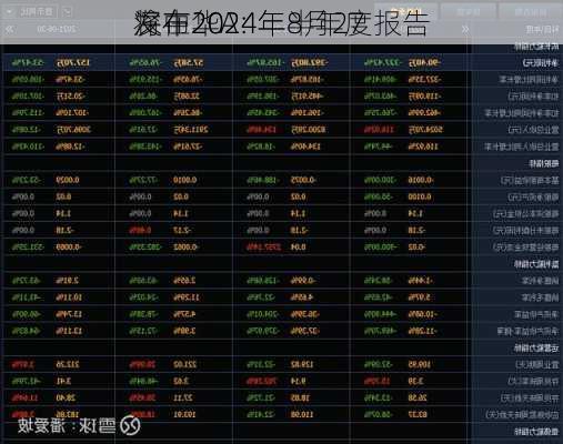 深中华A：
将在2024年8月27
发布2024年半年度报告