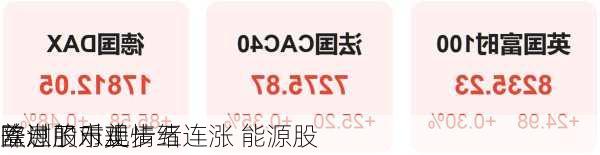 欧洲股市止步五连涨 能源股
盖过了对美
降息的乐观情绪