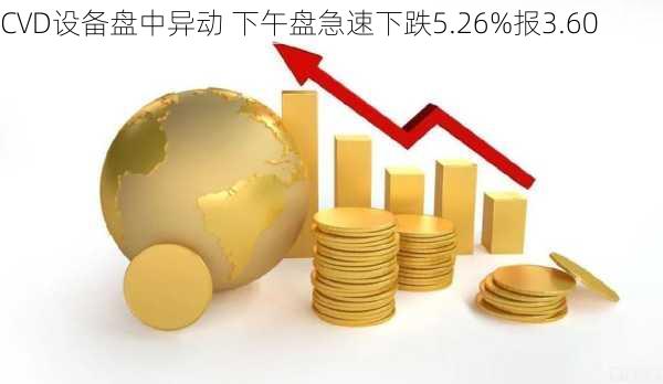 CVD设备盘中异动 下午盘急速下跌5.26%报3.60
