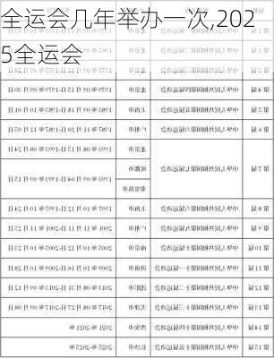 全运会几年举办一次,2025全运会