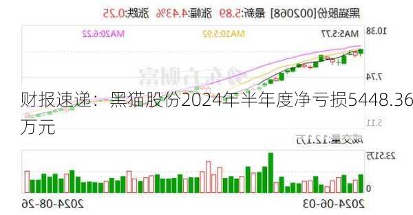 财报速递：黑猫股份2024年半年度净亏损5448.36万元