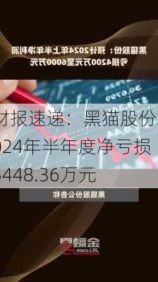 财报速递：黑猫股份2024年半年度净亏损5448.36万元