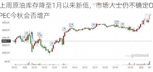 
上周原油库存降至1月以来新低，市场人士仍不确定OPEC今秋会否增产