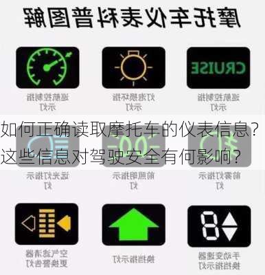如何正确读取摩托车的仪表信息？这些信息对驾驶安全有何影响？