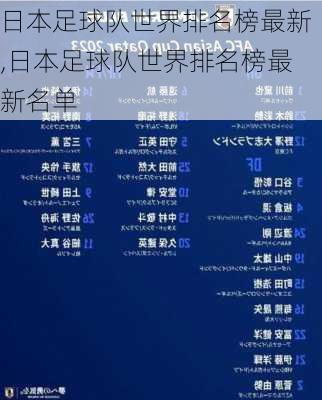 日本足球队世界排名榜最新,日本足球队世界排名榜最新名单