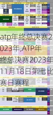 atp年终总决赛2023年,ATP年终总决赛2023年11月18日第七比赛日赛程