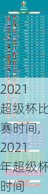 2021超级杯比赛时间,2021年超级杯时间