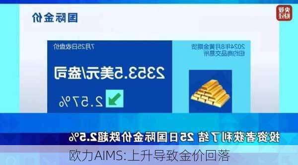 欧力AIMS:上升导致金价回落