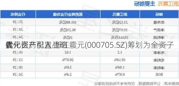 优化资产配置 浙江震元(000705.SZ)筹划为全资子
震元医药引入战略
者