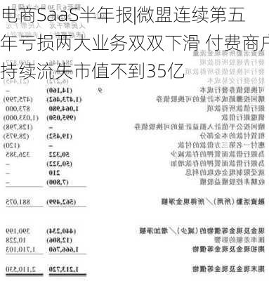 电商SaaS半年报|微盟连续第五年亏损两大业务双双下滑 付费商户持续流失市值不到35亿